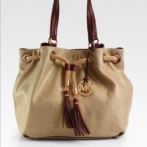 Michael Kors Canvas Drawstring Tote